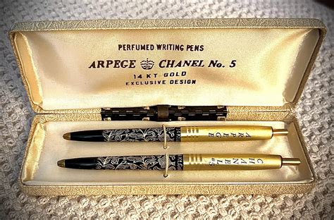 chanel 5 24 kt gold pen|14kt gold pen set.